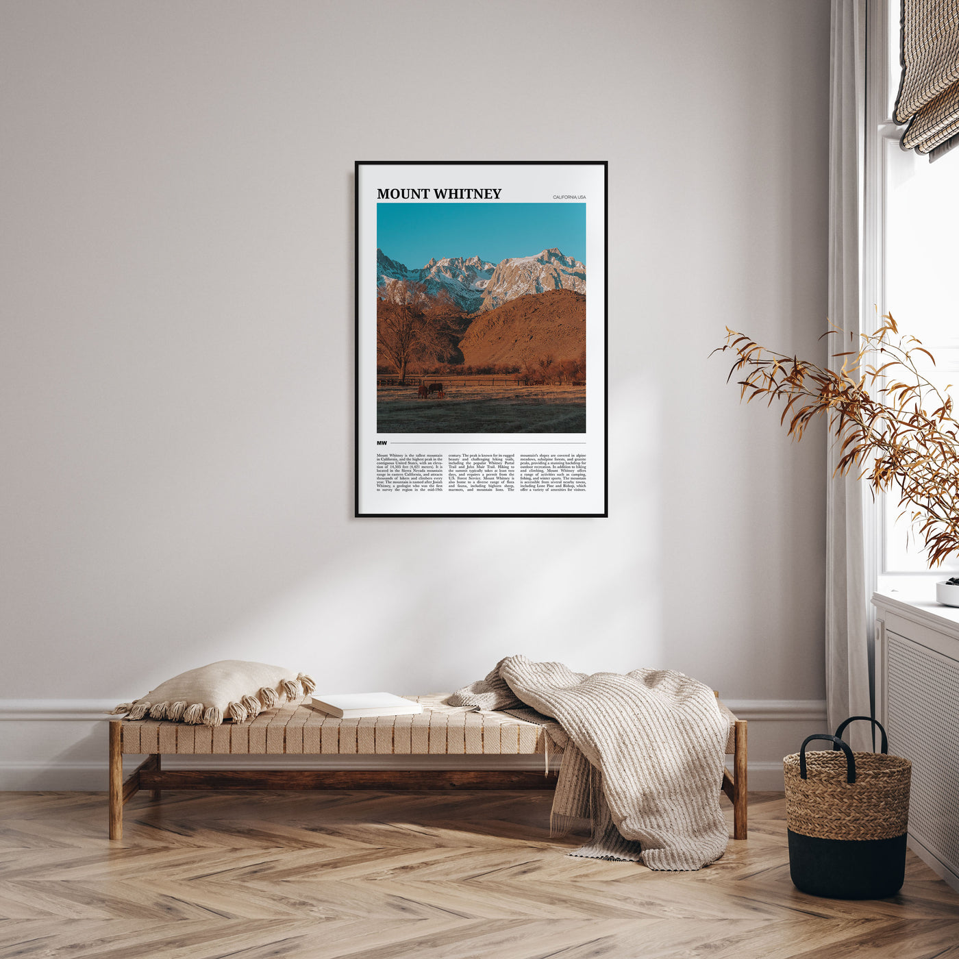 Mount Whitney Travel Color Poster