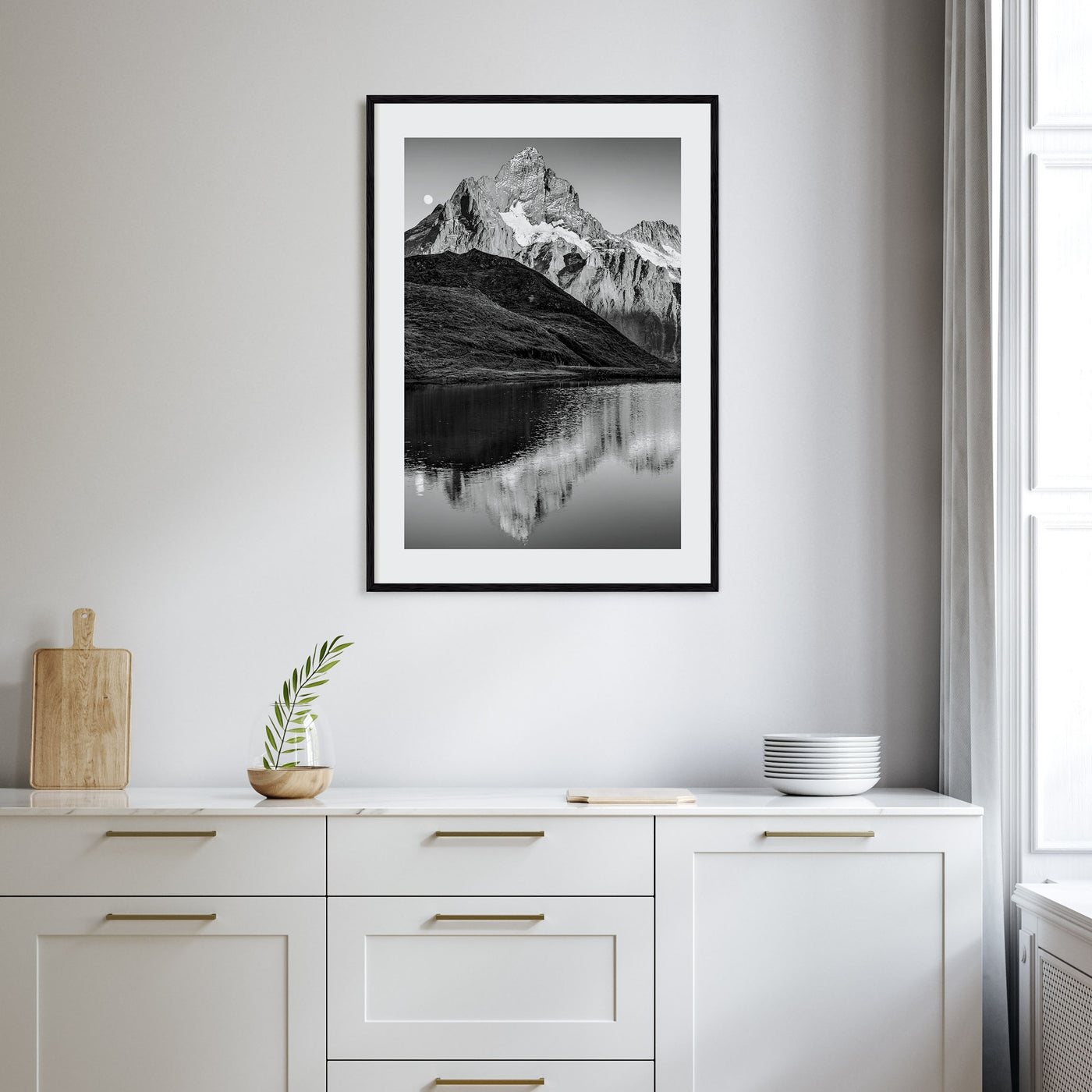 Mountain Landscape Photo B&W No 1 Poster
