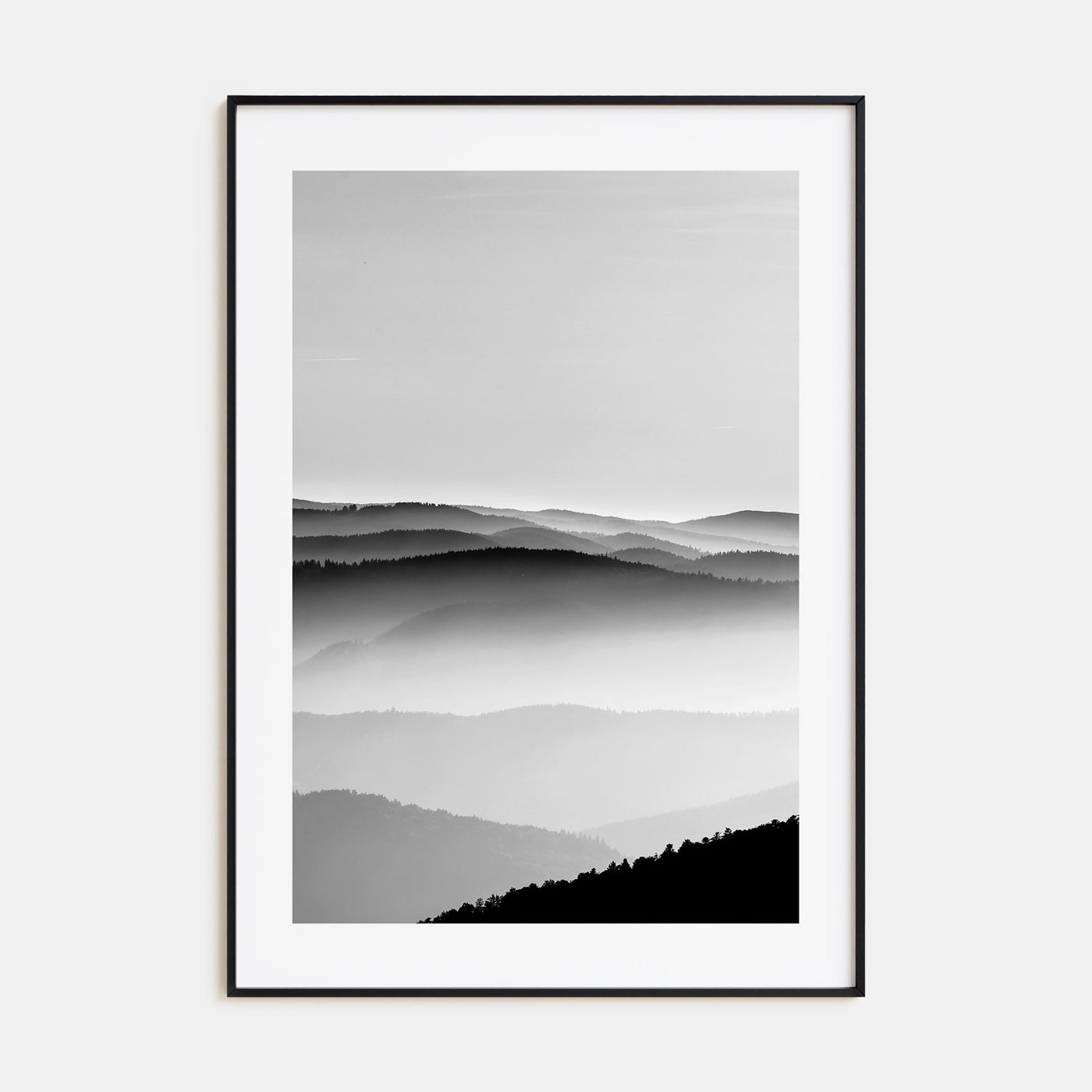 Mountain Landscape Photo B&W No 2 Poster