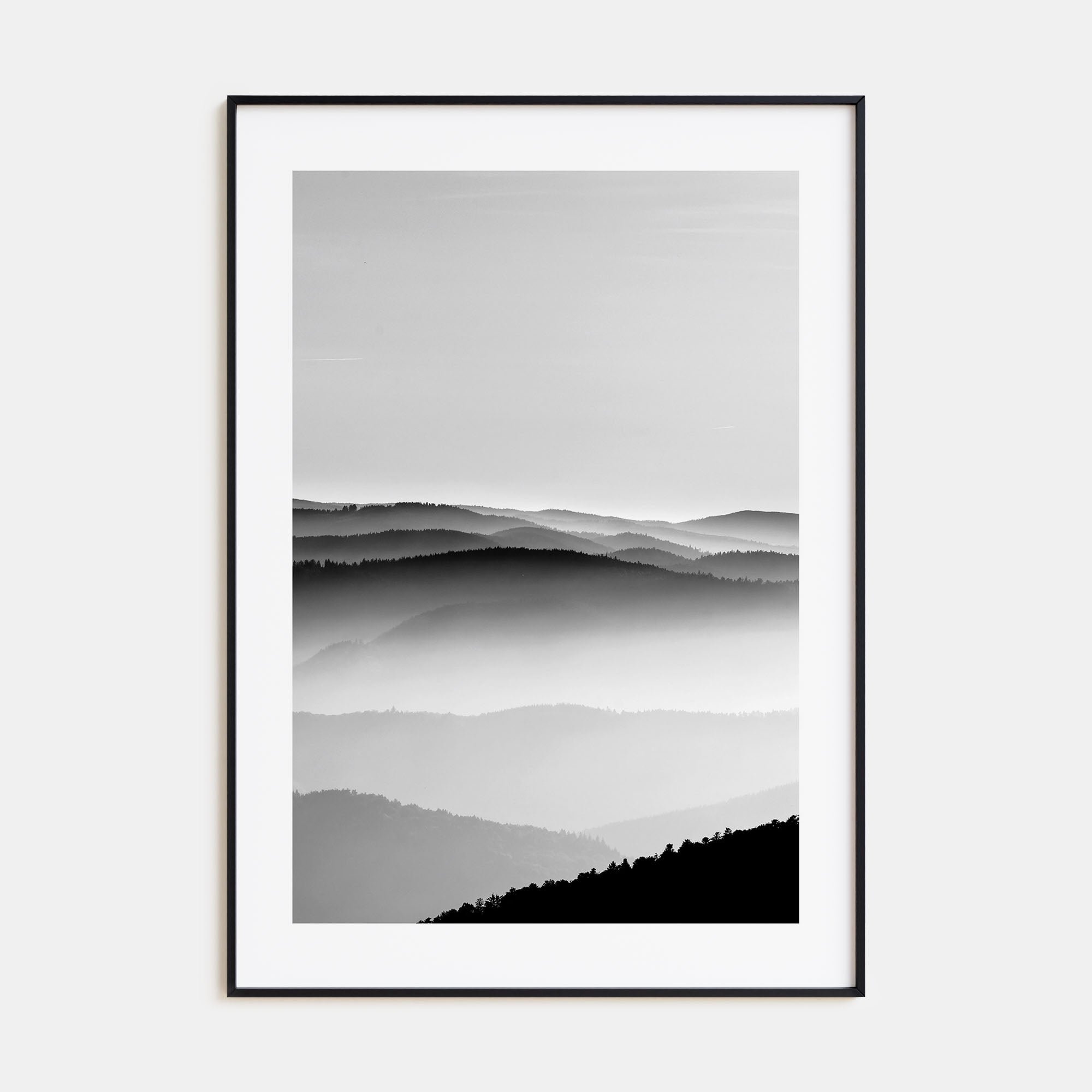 Mountain Landscape Photo B&W No 2 Poster