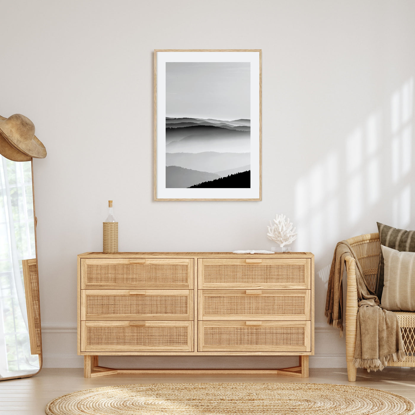 Mountain Landscape Photo B&W No 2 Poster