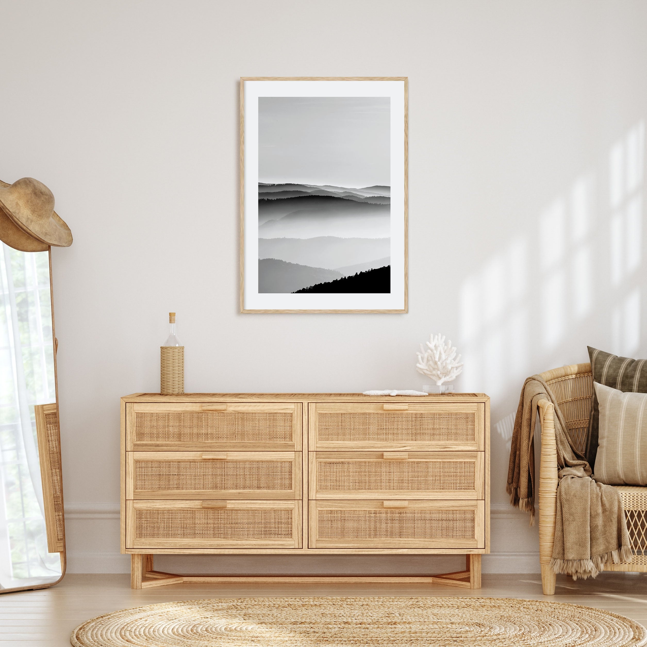 Mountain Landscape Photo B&W No 2 Poster