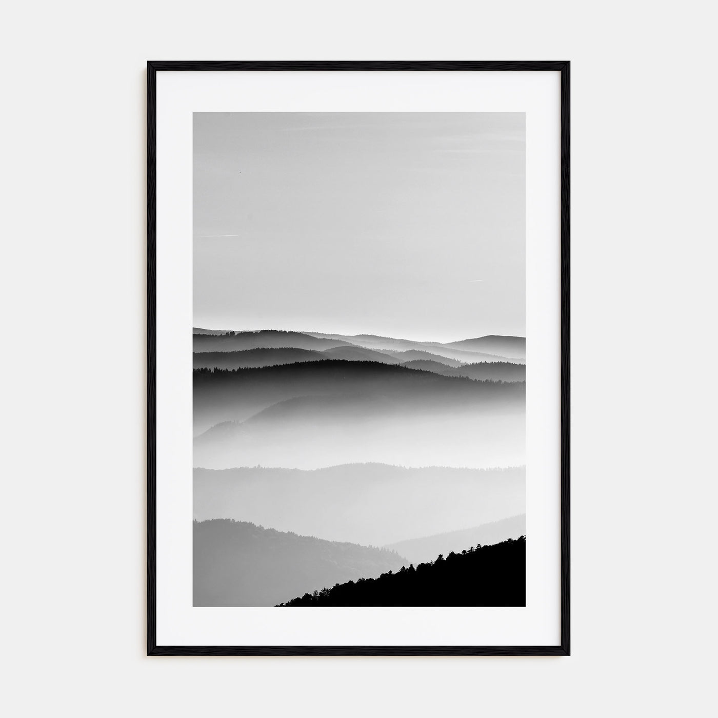 Mountain Landscape Photo B&W No 2 Poster
