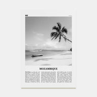Mozambique Travel B&W Poster