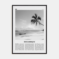 Mozambique Travel B&W Poster