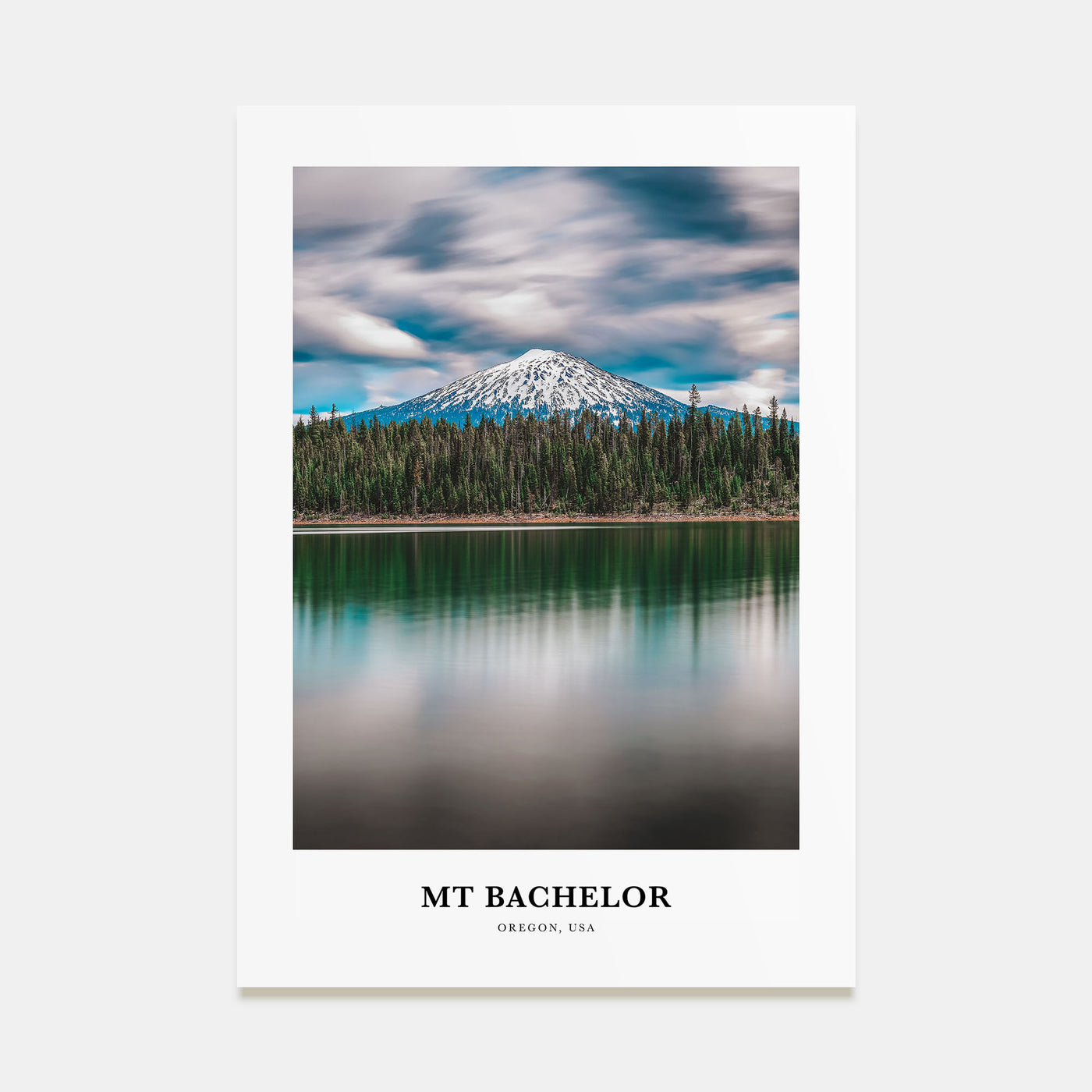 Mt. Bachelor Portrait Color Poster