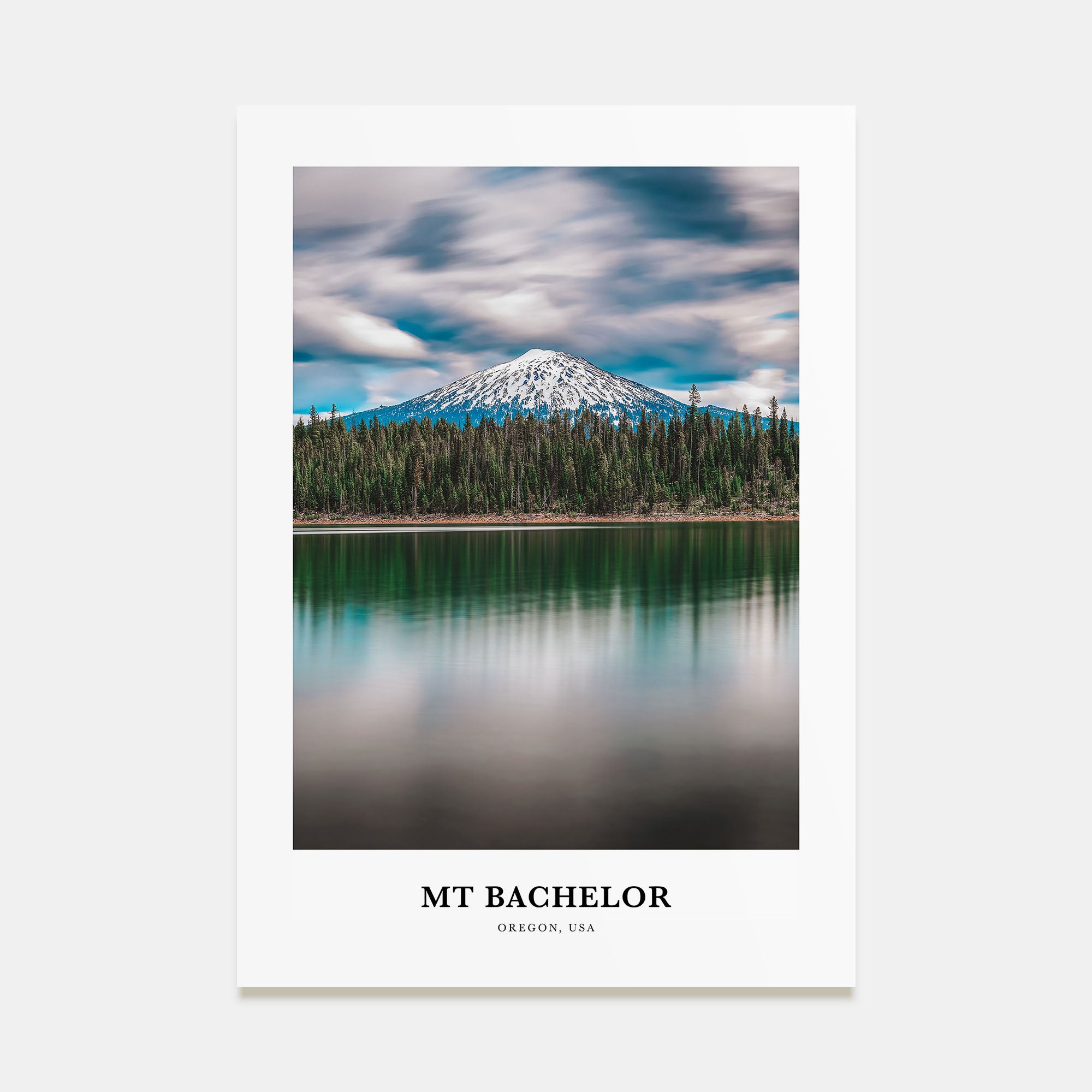 Mt. Bachelor Portrait Color Poster
