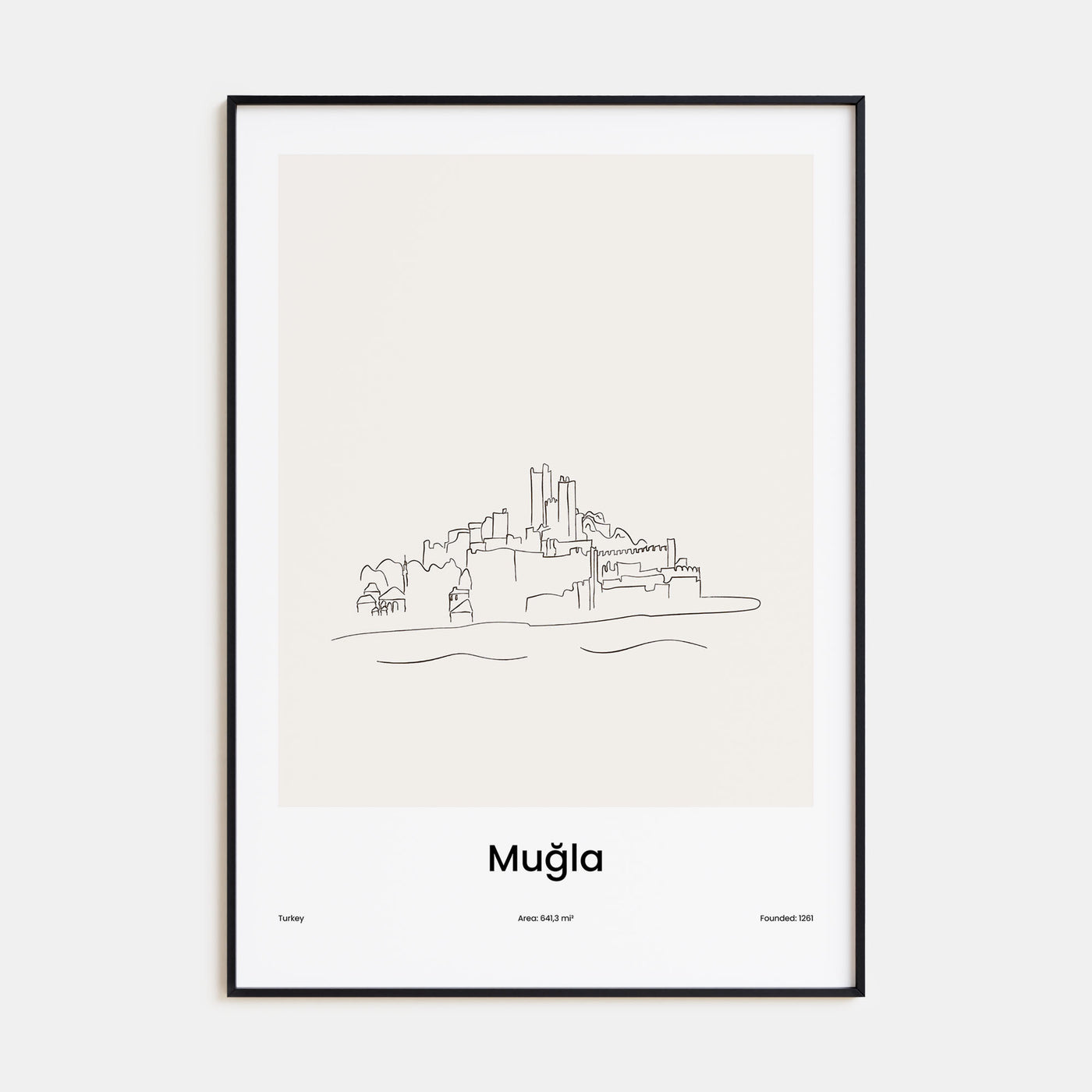 Muğla Drawn Poster