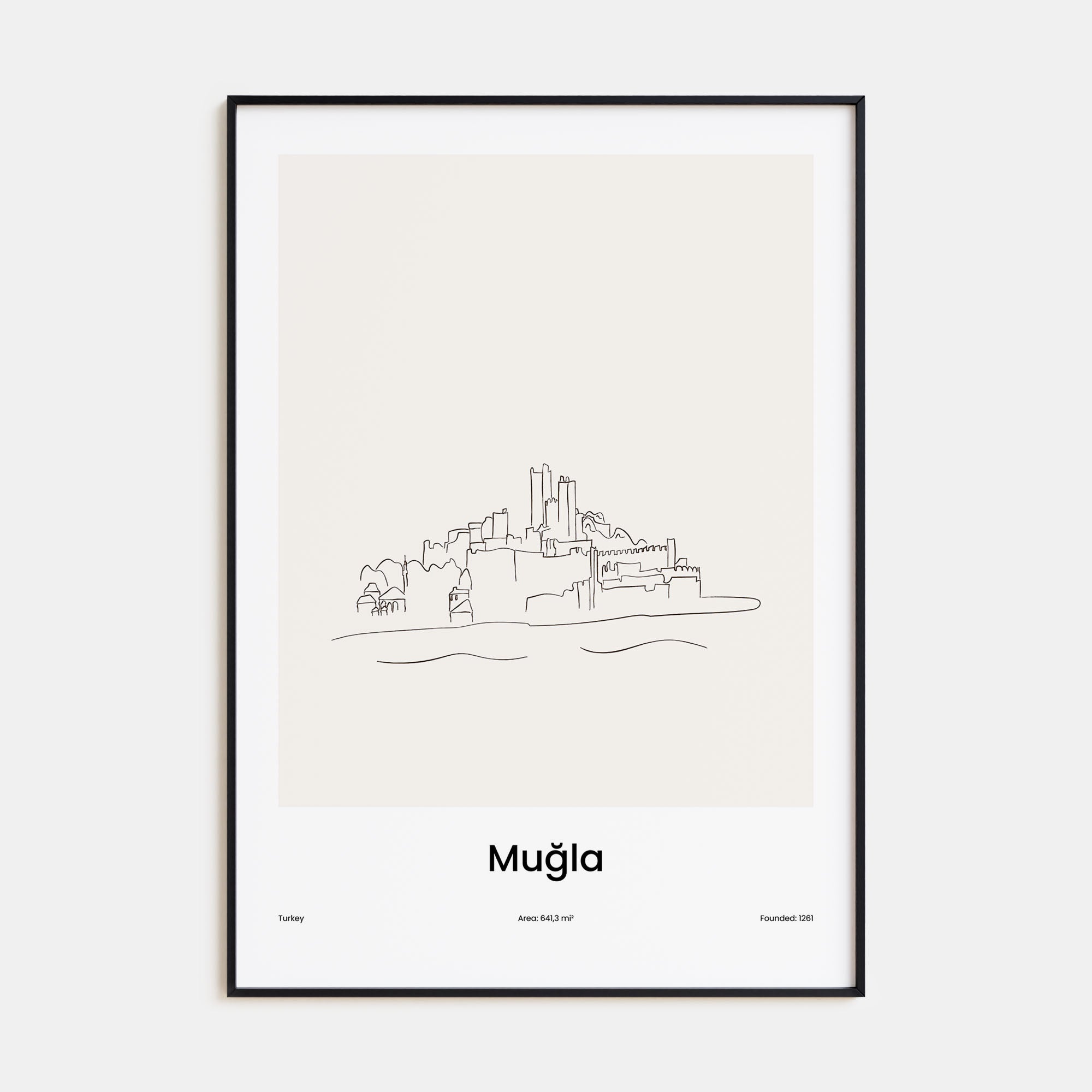 Muğla Drawn Poster