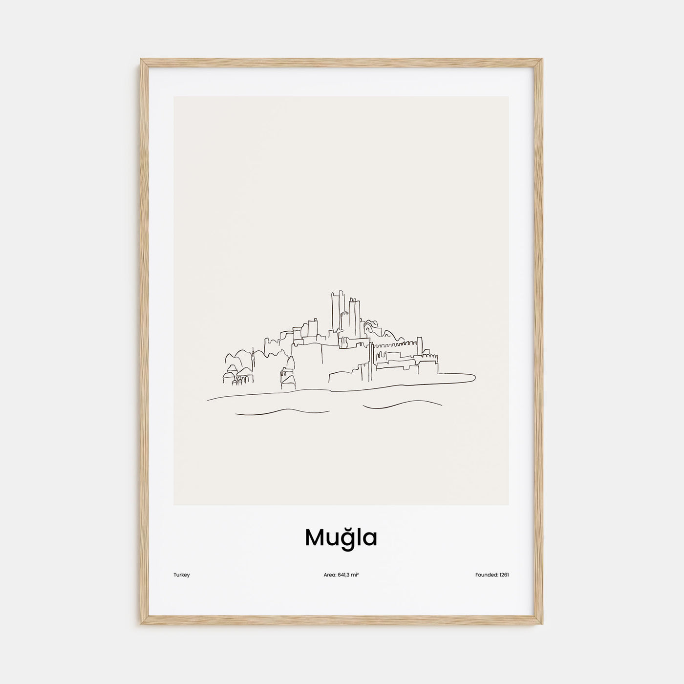 Muğla Drawn Poster