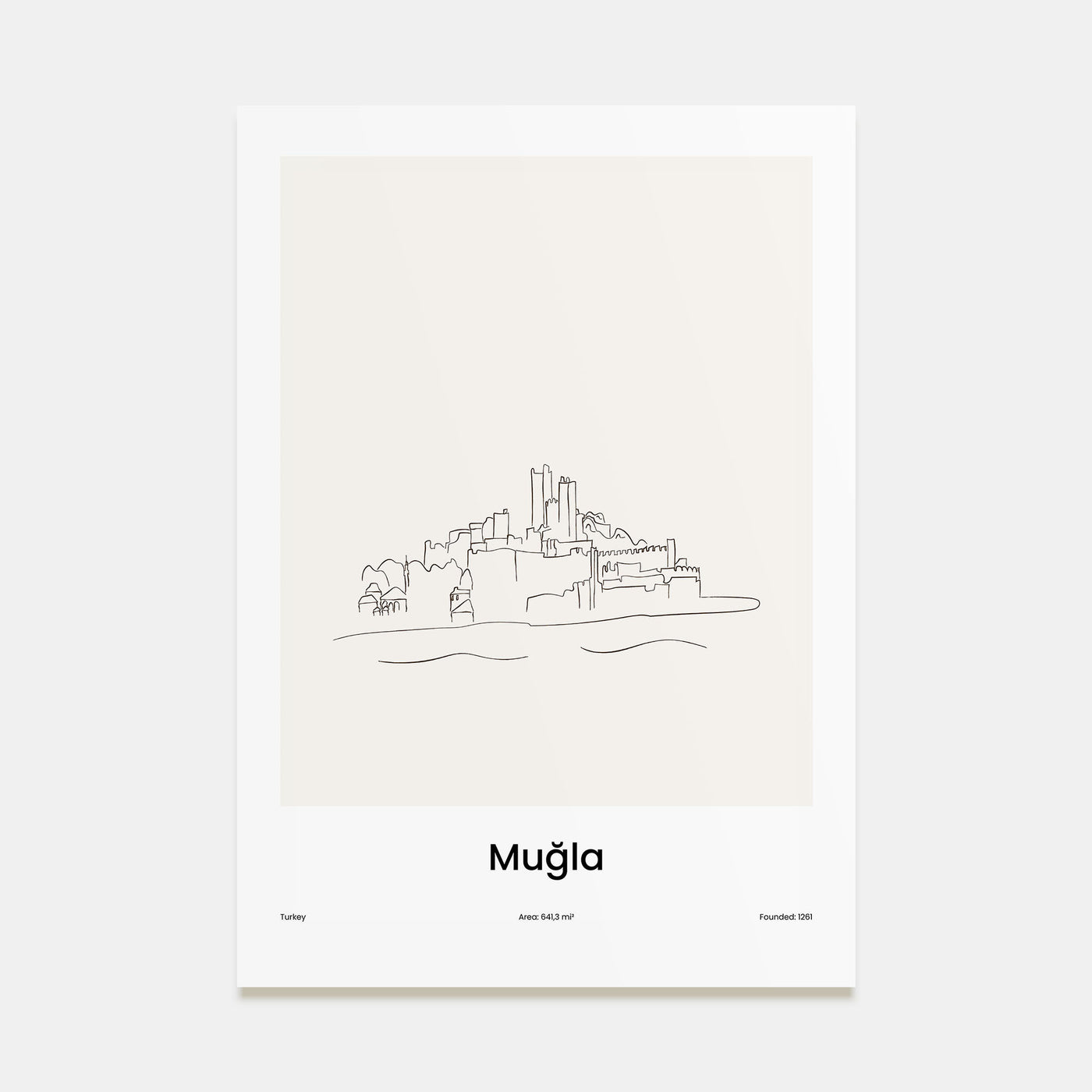 Muğla Drawn Poster