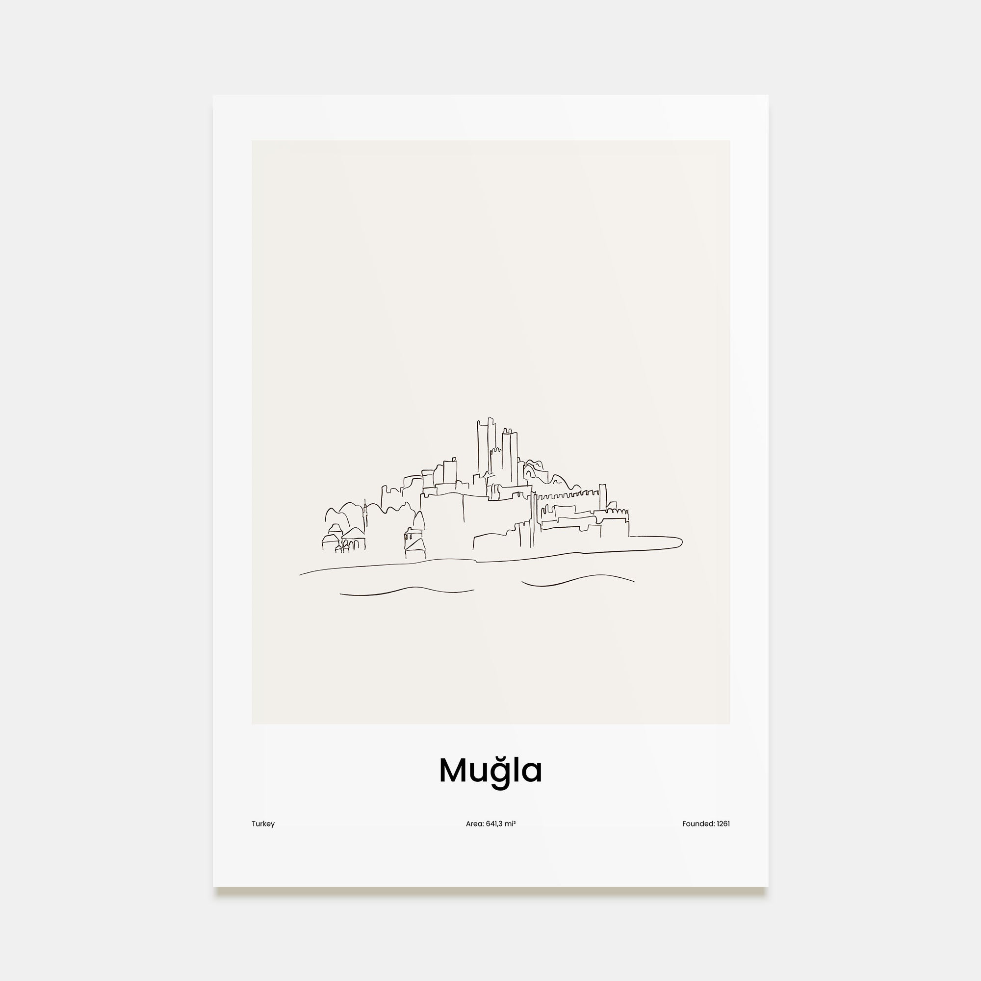 Muğla Drawn Poster