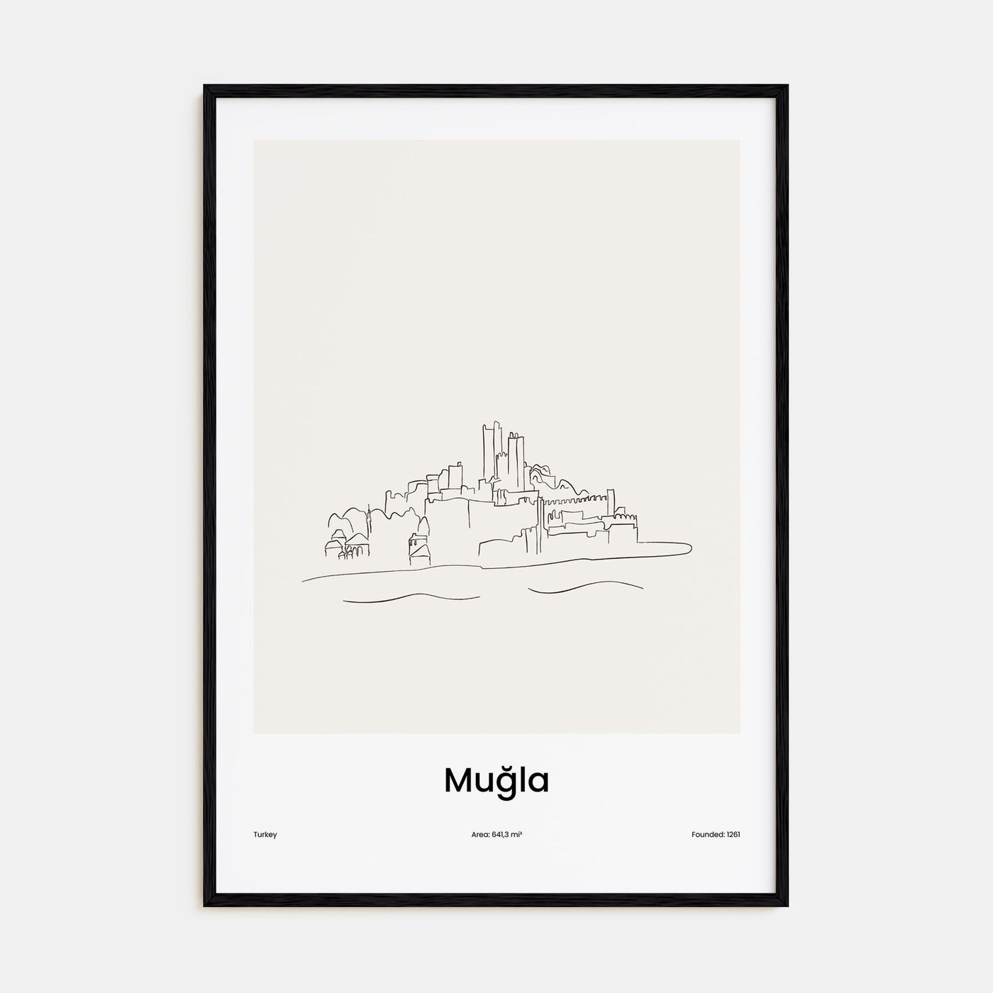 Muğla Drawn Poster