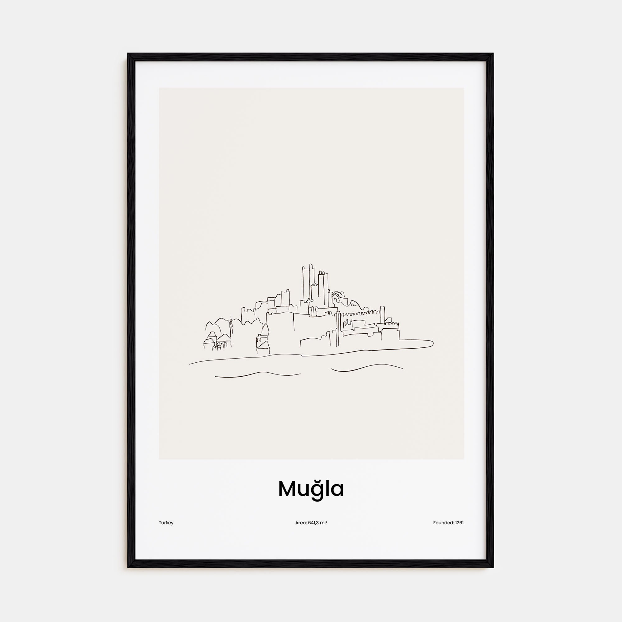 Muğla Drawn Poster