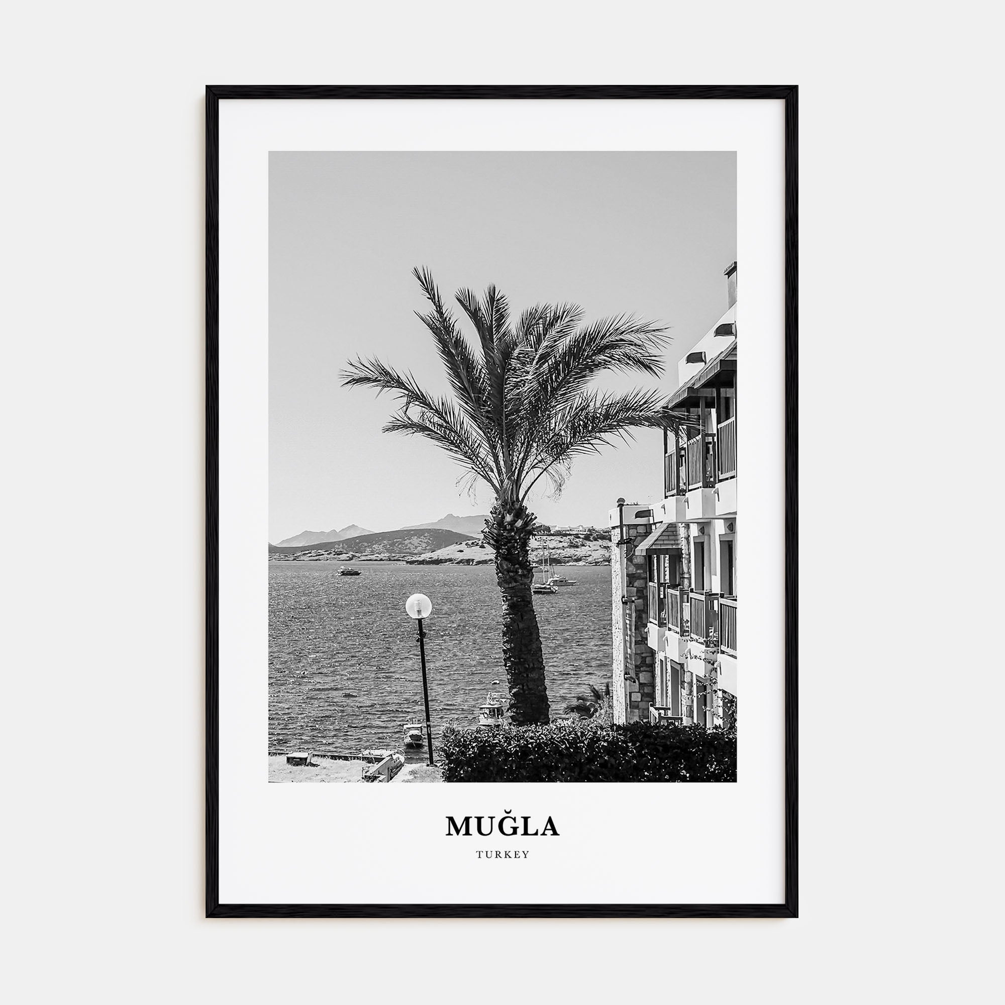Muğla Portrait B&W Poster