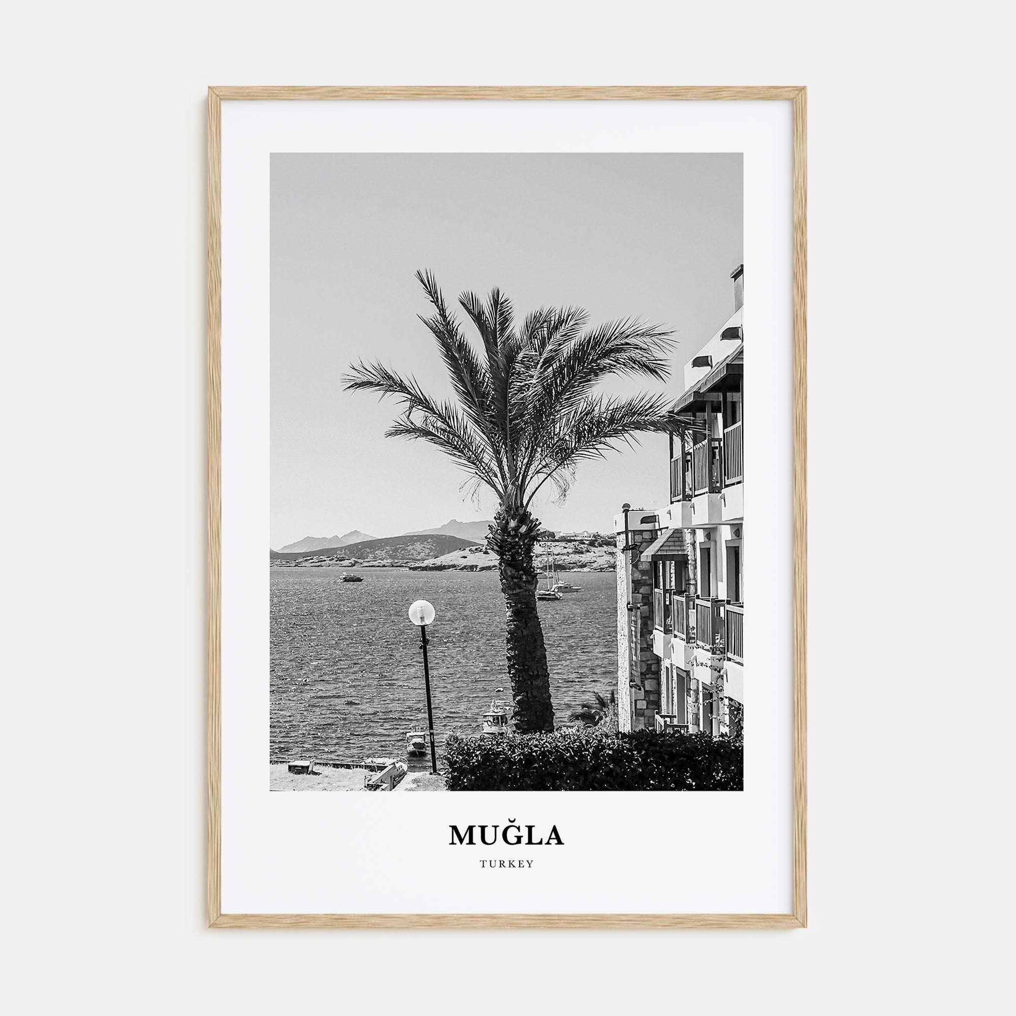 Muğla Portrait B&W Poster