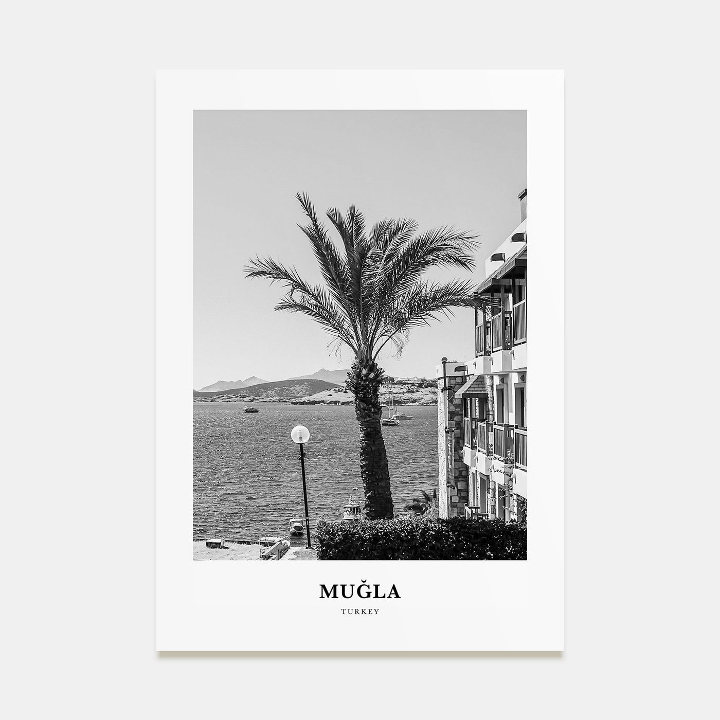 Muğla Portrait B&W Poster