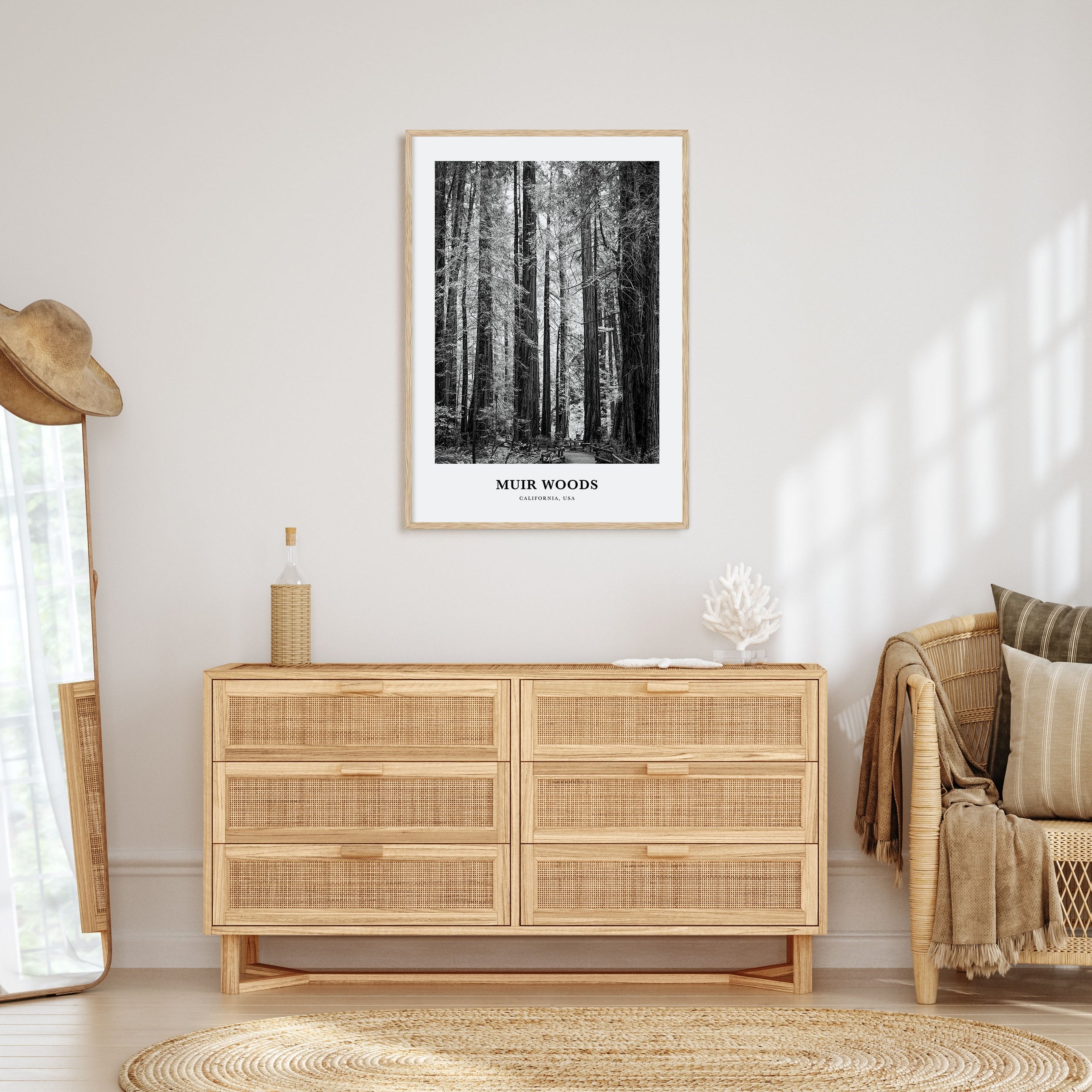 Muir Woods National Monument Portrait B&W Poster