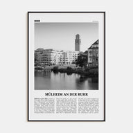 Mülheim an der Ruhr Travel B&W Poster