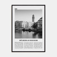 Mülheim an der Ruhr Travel B&W Poster