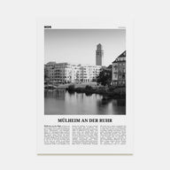 Mülheim an der Ruhr Travel B&W Poster
