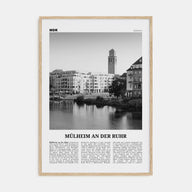 Mülheim an der Ruhr Travel B&W Poster