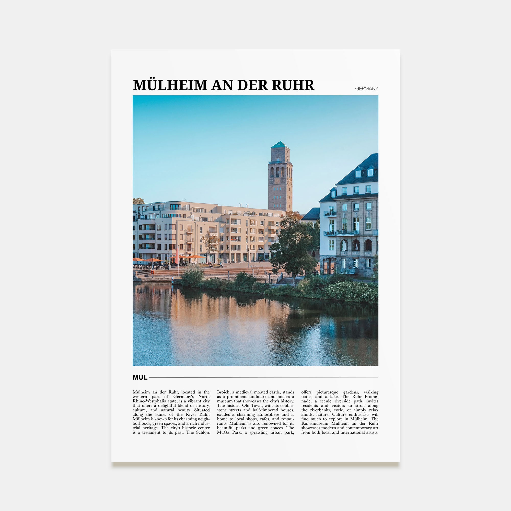 Mülheim an der Ruhr Travel Color Poster