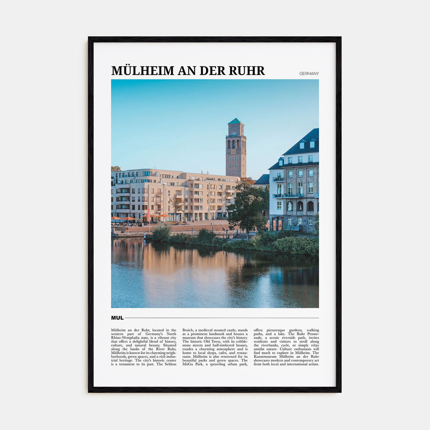 Mülheim an der Ruhr Travel Color Poster