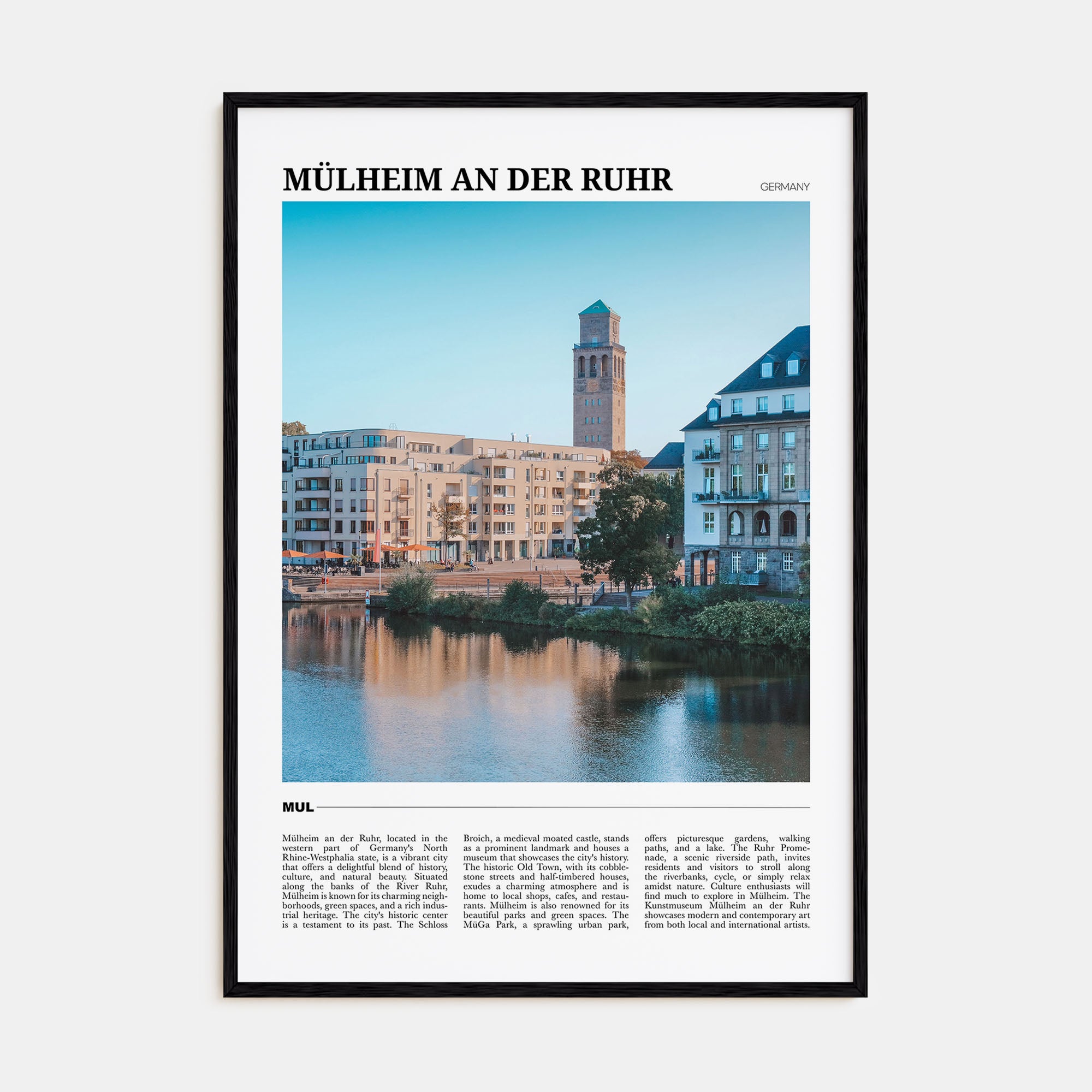 Mülheim an der Ruhr Travel Color Poster