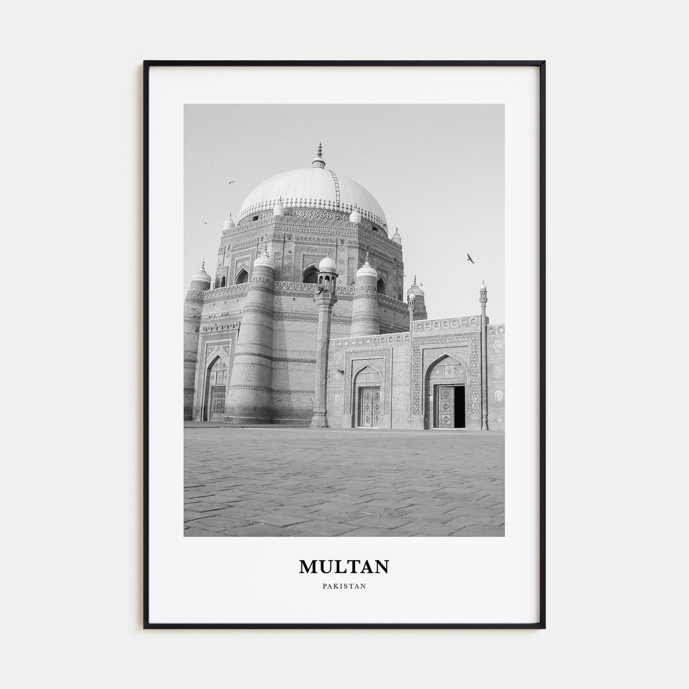 Multan Portrait B&W Poster