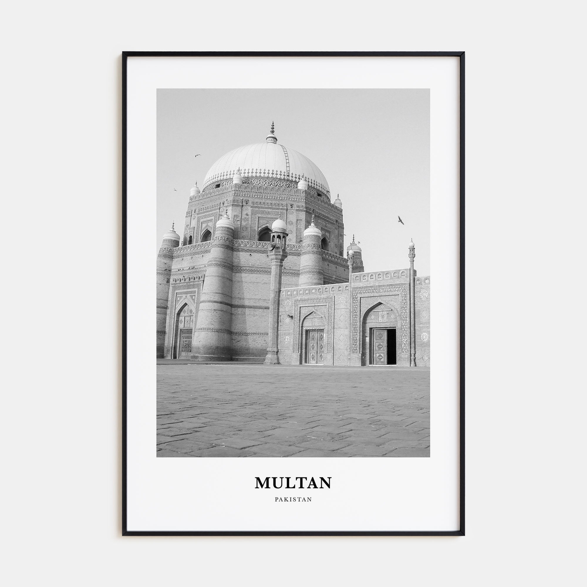 Multan Portrait B&W Poster