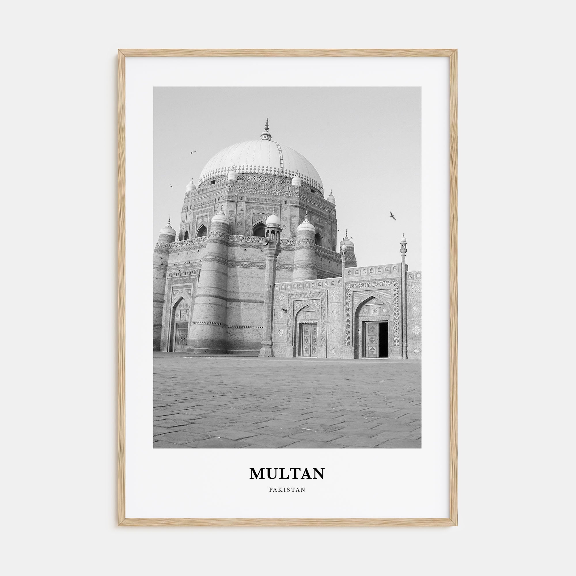 Multan Portrait B&W Poster
