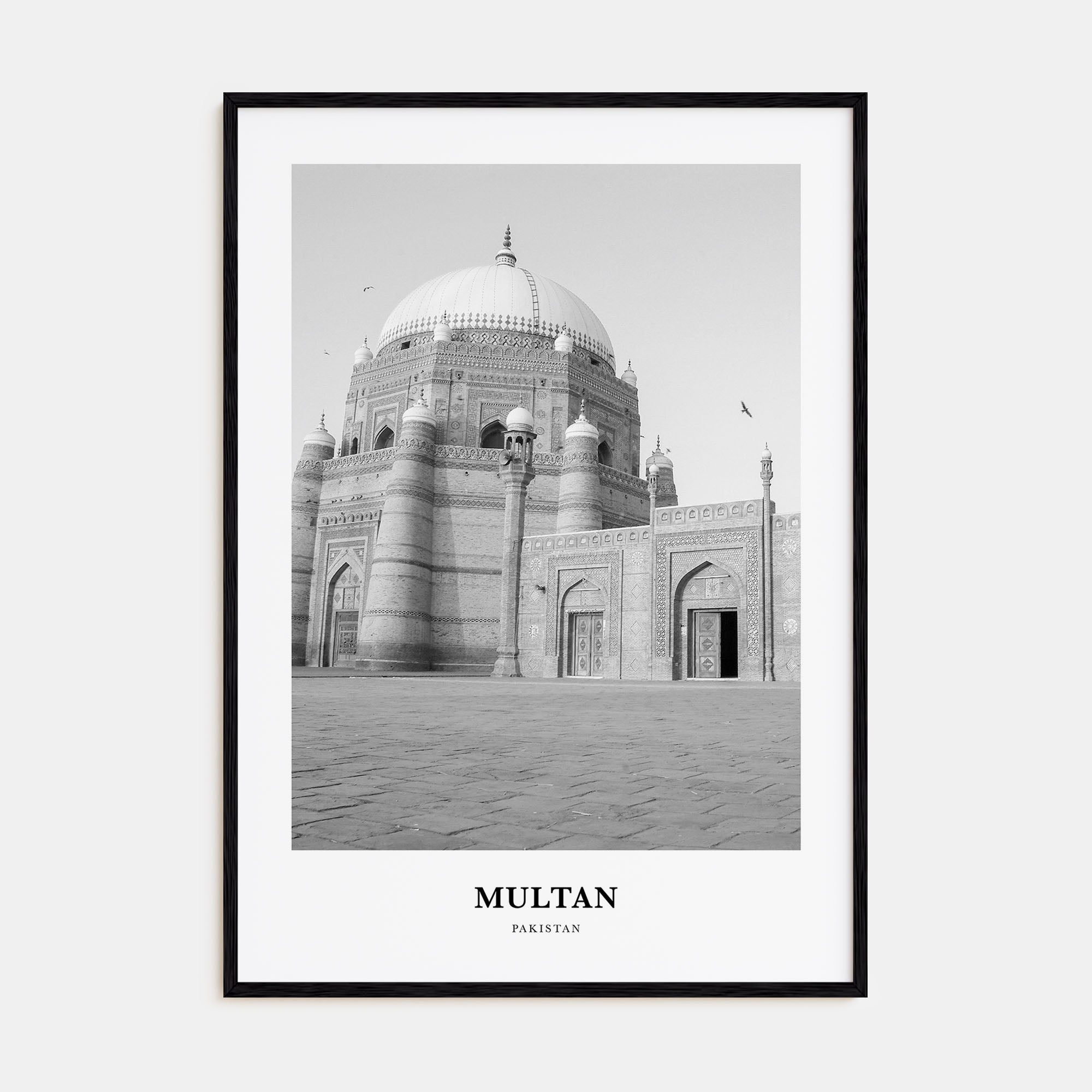 Multan Portrait B&W Poster