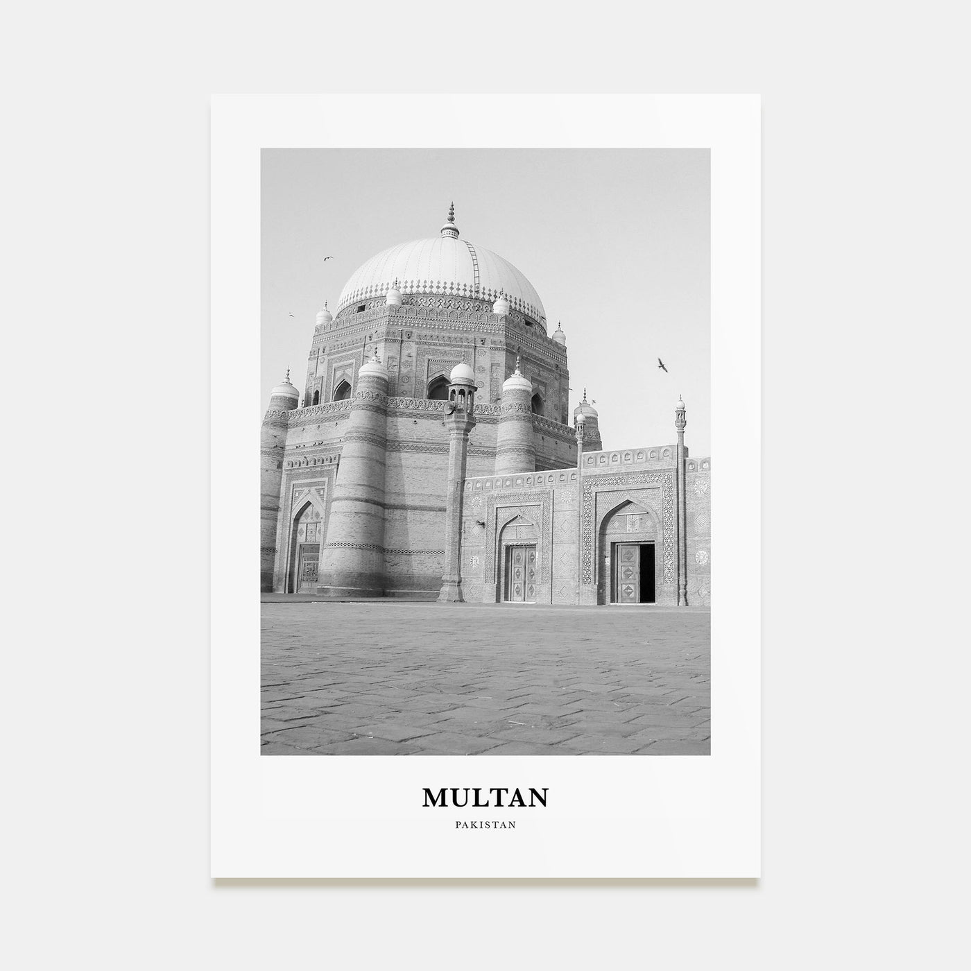 Multan Portrait B&W Poster