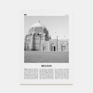 Multan Travel B&W Poster