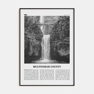 Multnomah County Travel B&W Poster