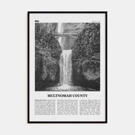 Multnomah County Travel B&W Poster