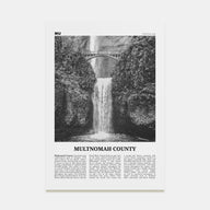 Multnomah County Travel B&W Poster