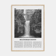 Multnomah County Travel B&W Poster