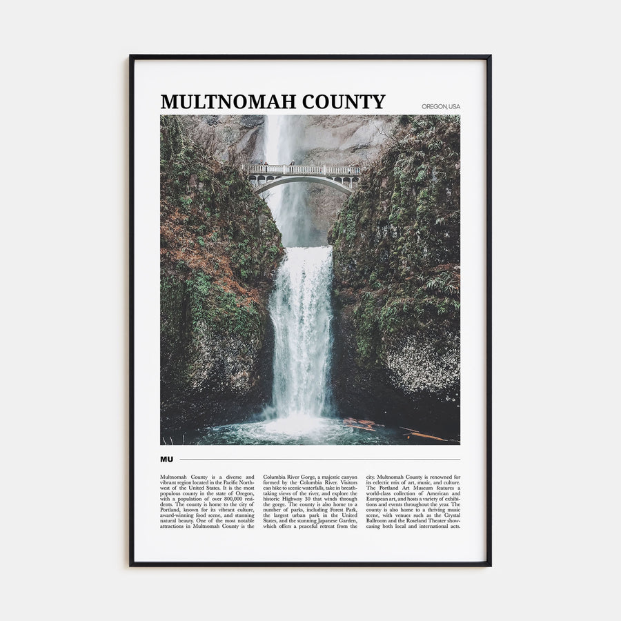 Multnomah County Travel Color Poster
