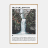 Multnomah County Travel Color Poster