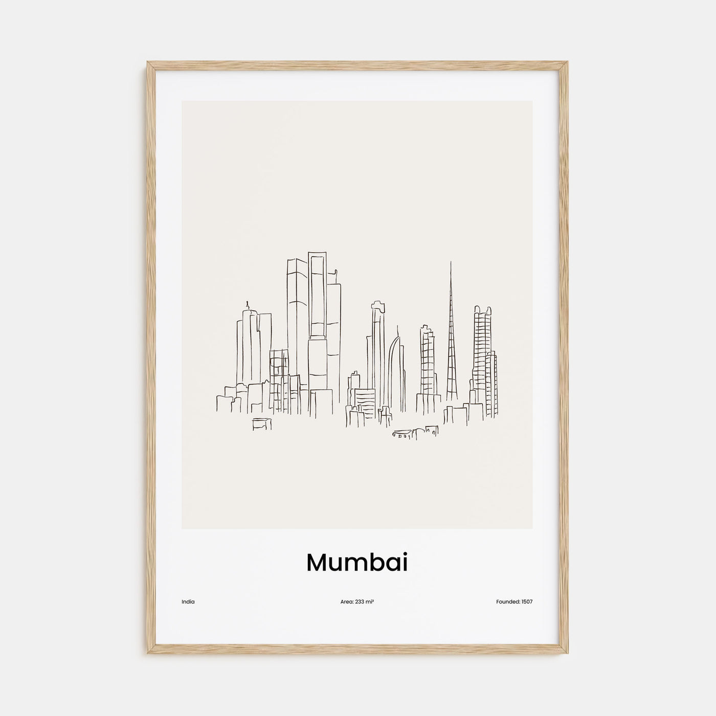Mumbai Drawn Poster