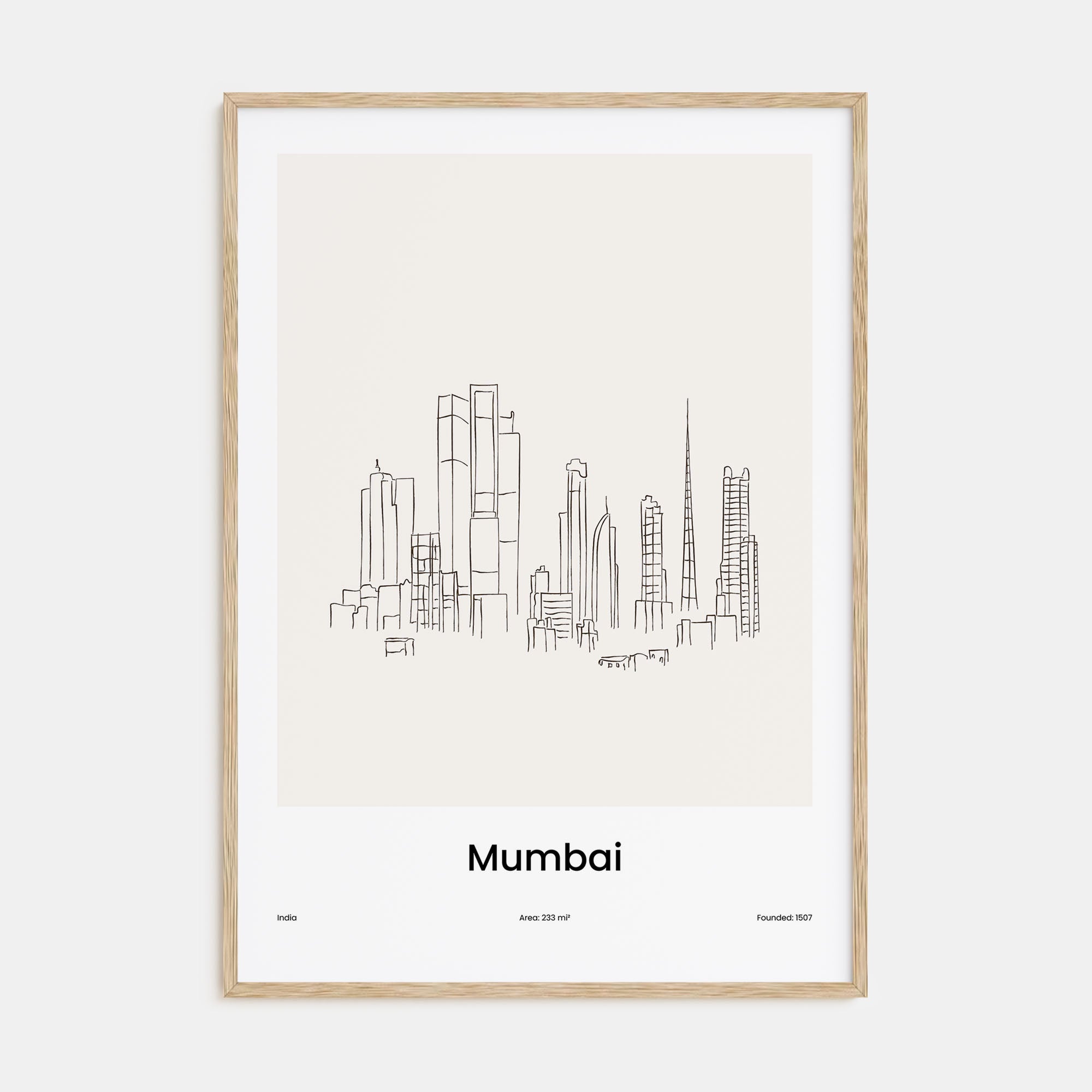 Mumbai Drawn Poster