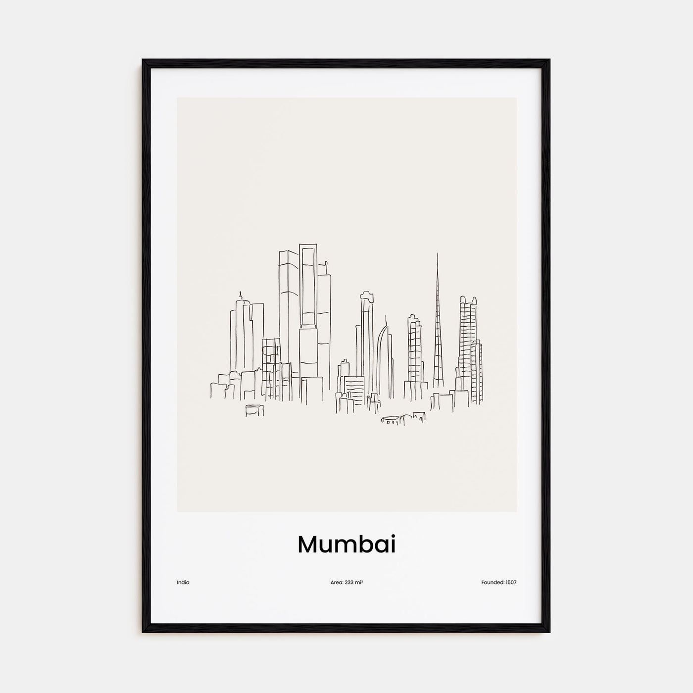 Mumbai Drawn Poster