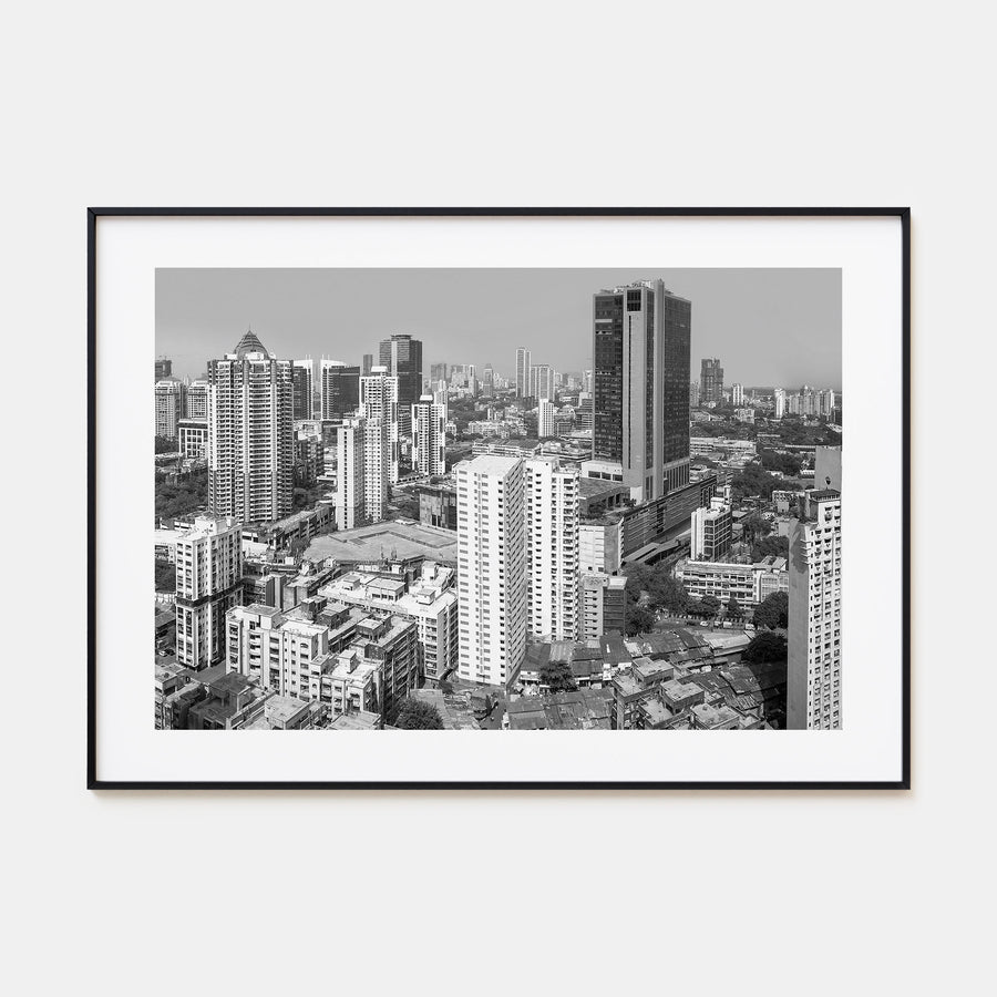 Mumbai Landscape B&W Poster
