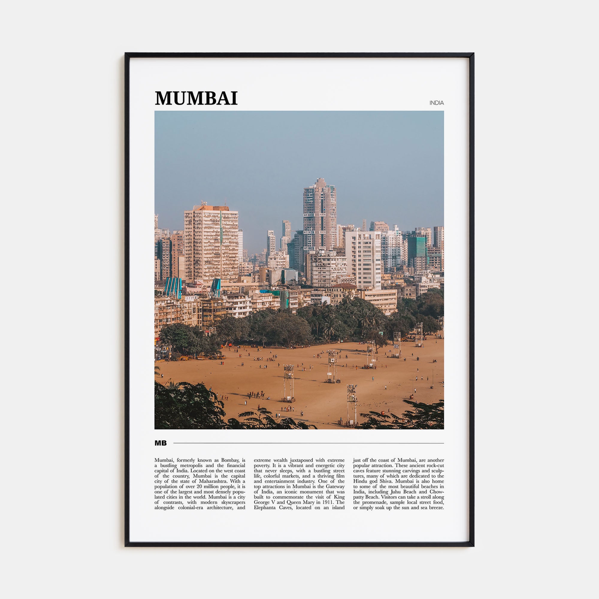 Mumbai Travel Color Poster