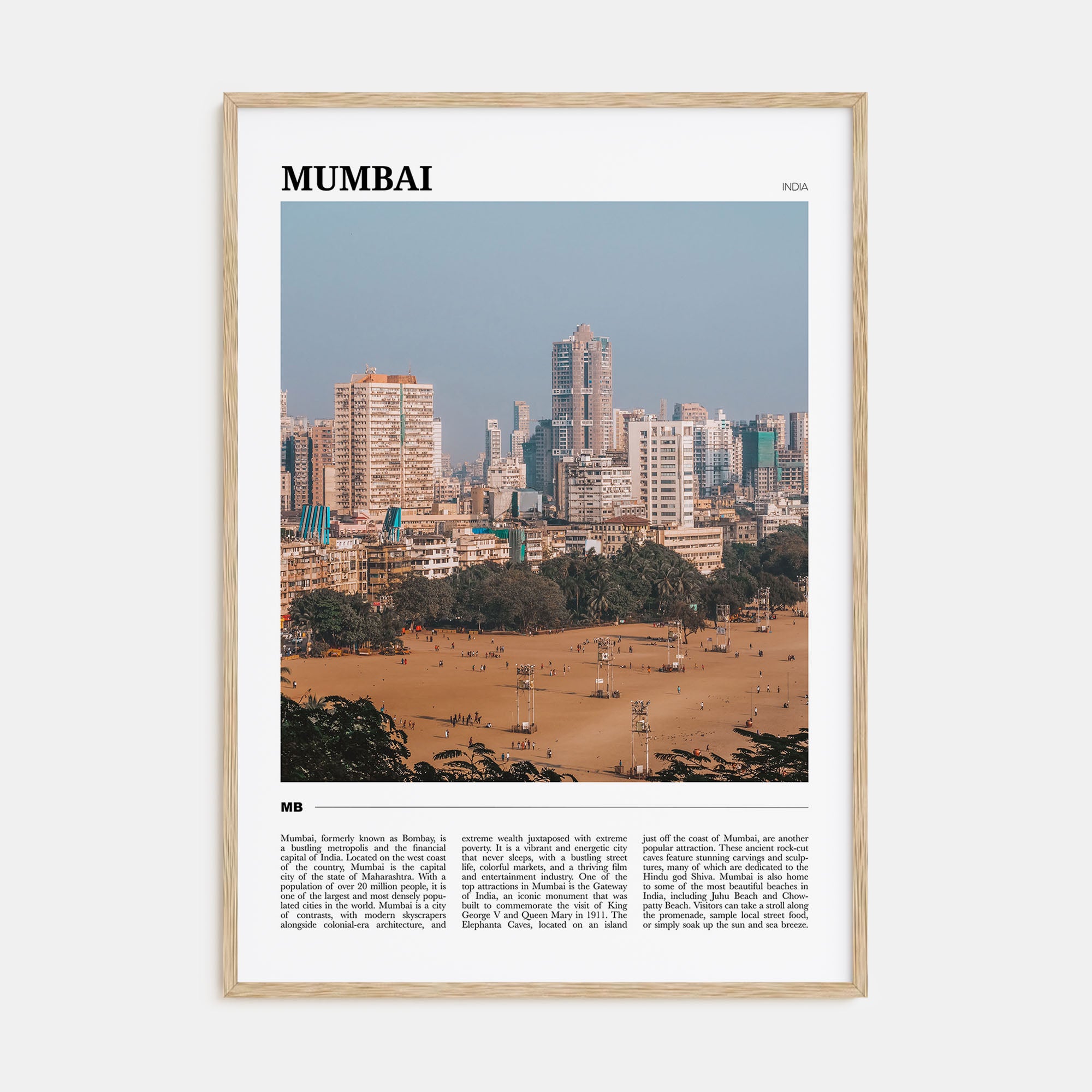 Mumbai Travel Color Poster