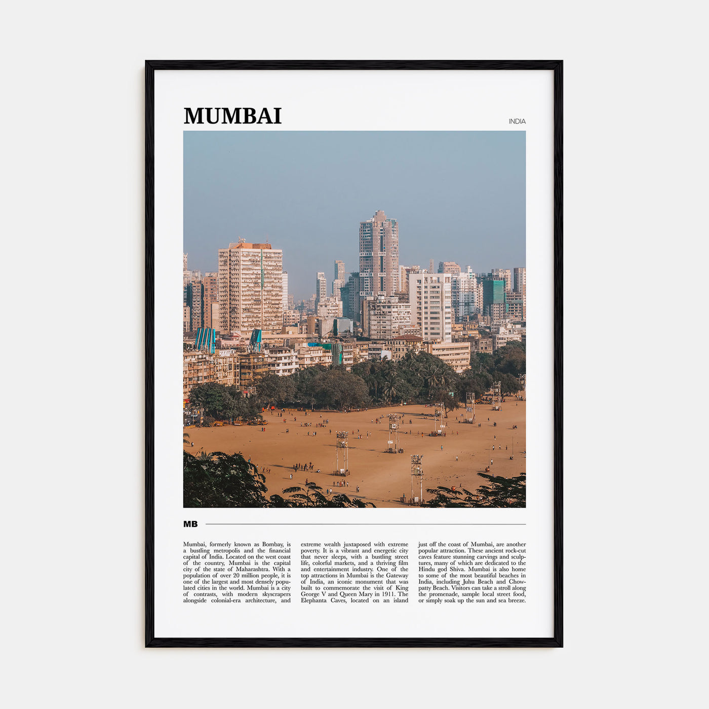 Mumbai Travel Color Poster