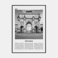 München Travel B&W Poster