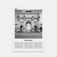 München Travel B&W Poster